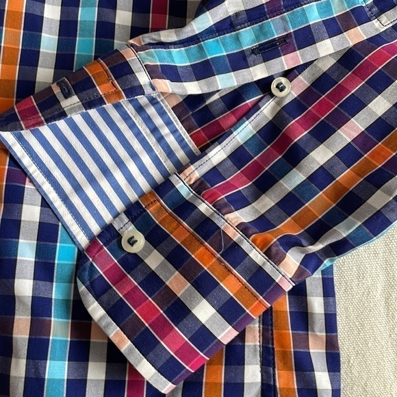 Paul & Shark Ocean Team Multicolour Check Long Sleeve Button Up Size XXL - Picture 4 of 8